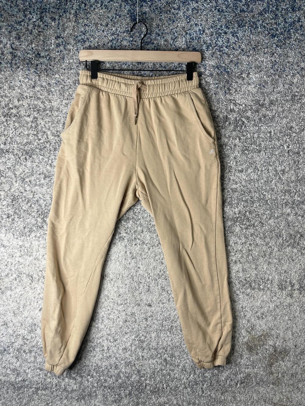 WeWoreWhat Pants Womens Small Beige Joggers Sweatpants High Rise Casual Logo